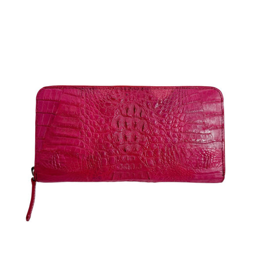 カイマン CAIMAN 長財布
 ラウンドファスナー長財布 カイマン マットクロコダイル カイマン K52653 ルビー 【SS】
 【中古】