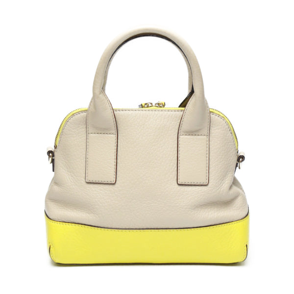 ケイトスペード Kate Spade ハンドバッグ
 ショルダーストラップ付 2WAY ベージュ×イエロー 【SS】
 【中古】