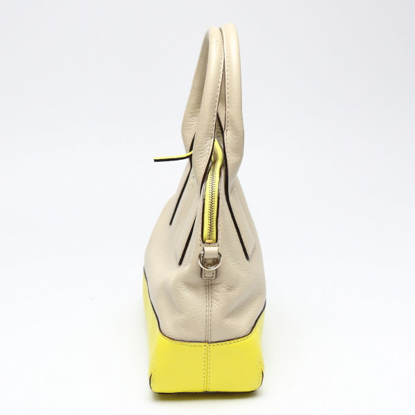 ケイトスペード Kate Spade ハンドバッグ
 ショルダーストラップ付 2WAY ベージュ×イエロー 【SS】
 【中古】