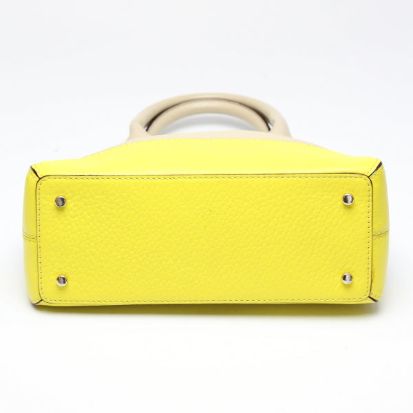 ケイトスペード Kate Spade ハンドバッグ
 ショルダーストラップ付 2WAY ベージュ×イエロー 【SS】
 【中古】
