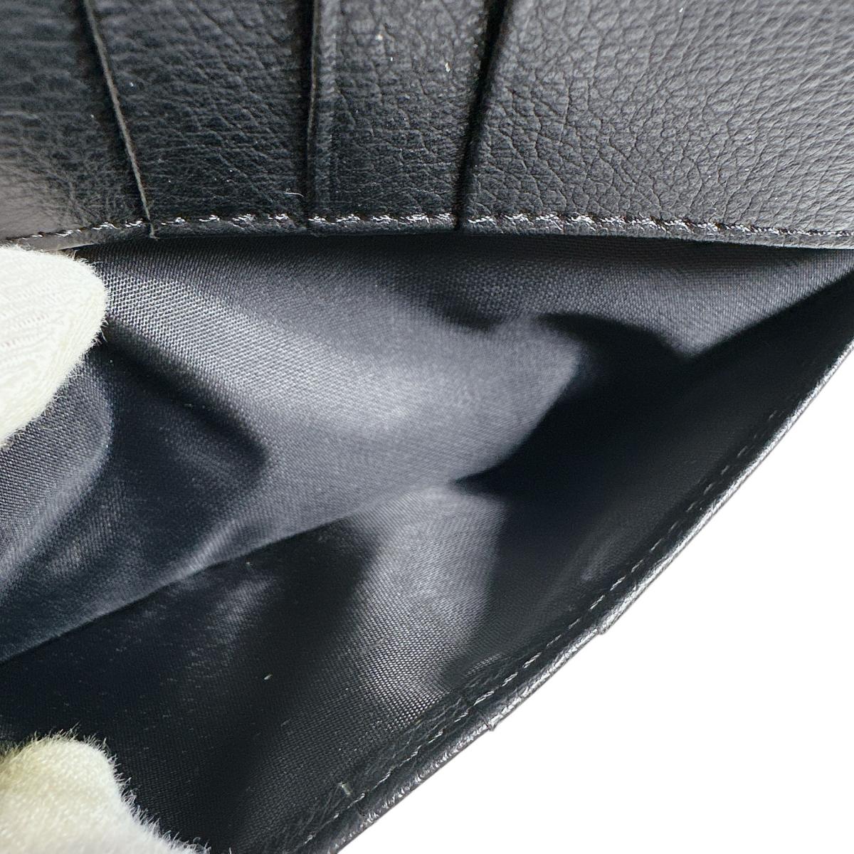 長財布
 2つ折りカード入付長財布 カイマンベリー カイマン 0520CA ブラック 【H】