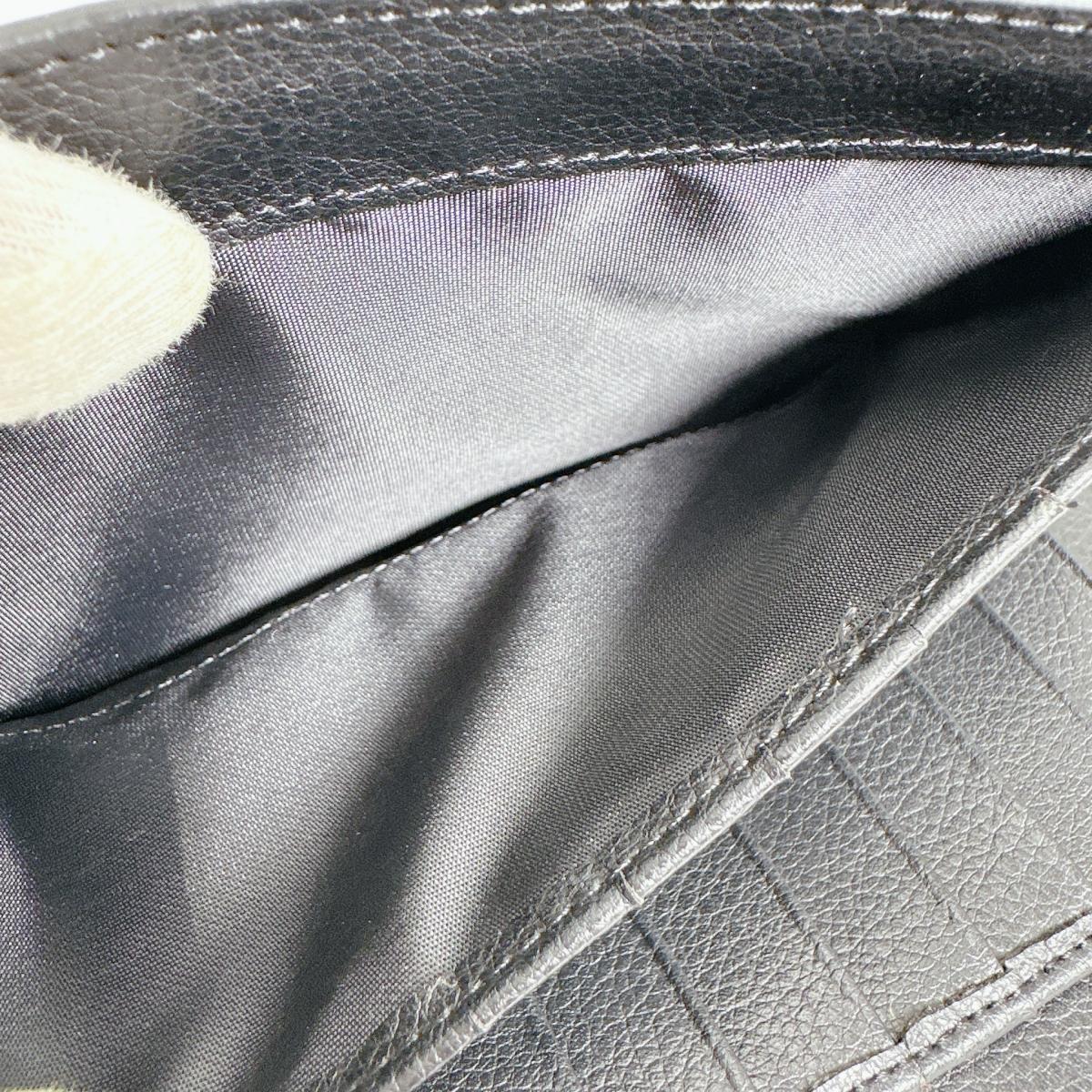 長財布
 2つ折りカード入付長財布 カイマンベリー カイマン 0520CA ブラック 【H】