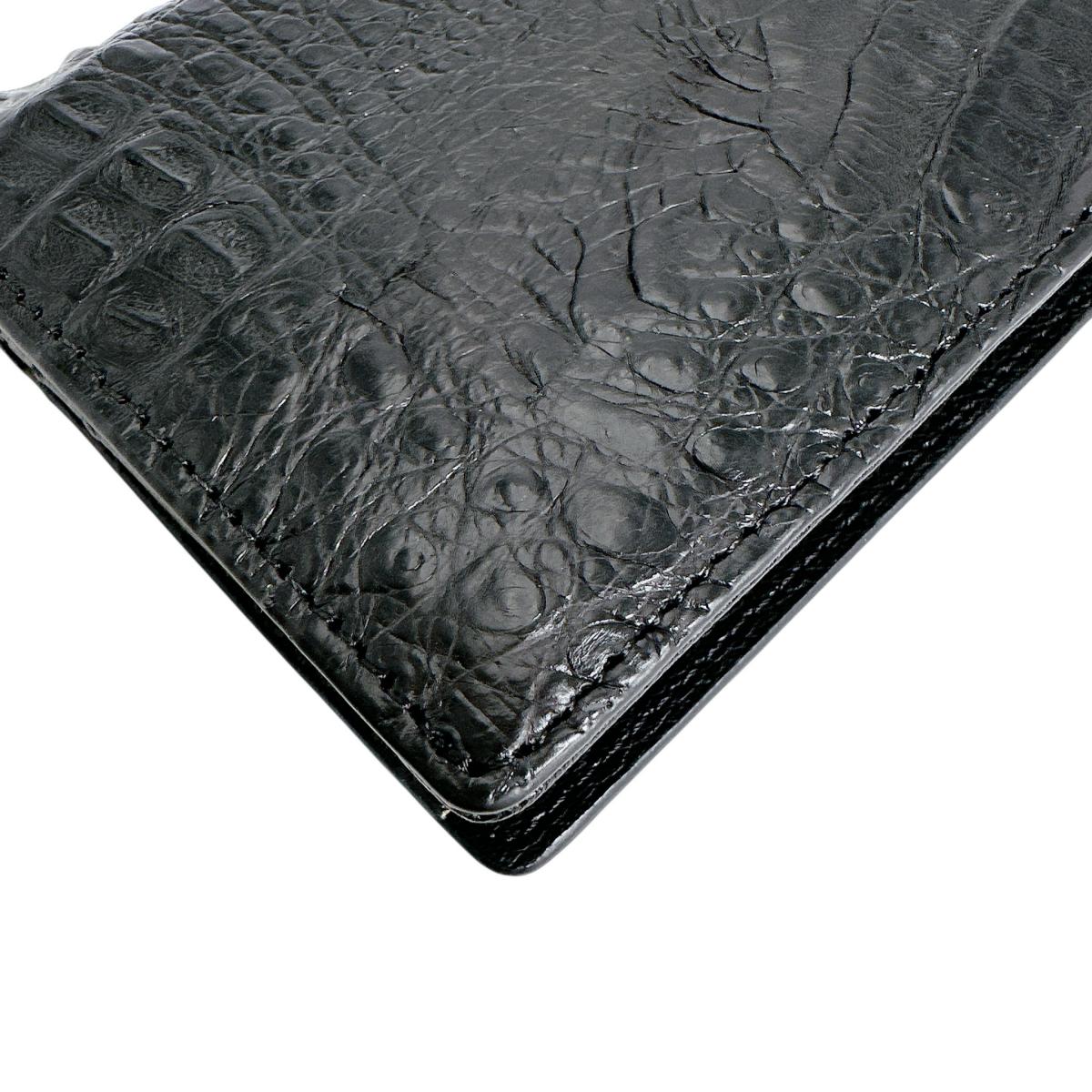 長財布
 2つ折りカード入付長財布 カイマンベリー カイマン 0520CA ブラック 【H】