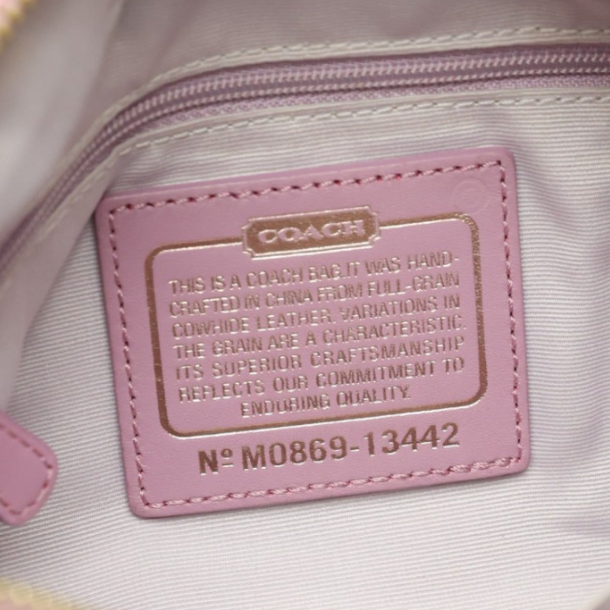 コーチ COACH ハンドバッグ
 プラム セミショルダーバッグ  レザー 13442 プラム 【SS】
 【中古】