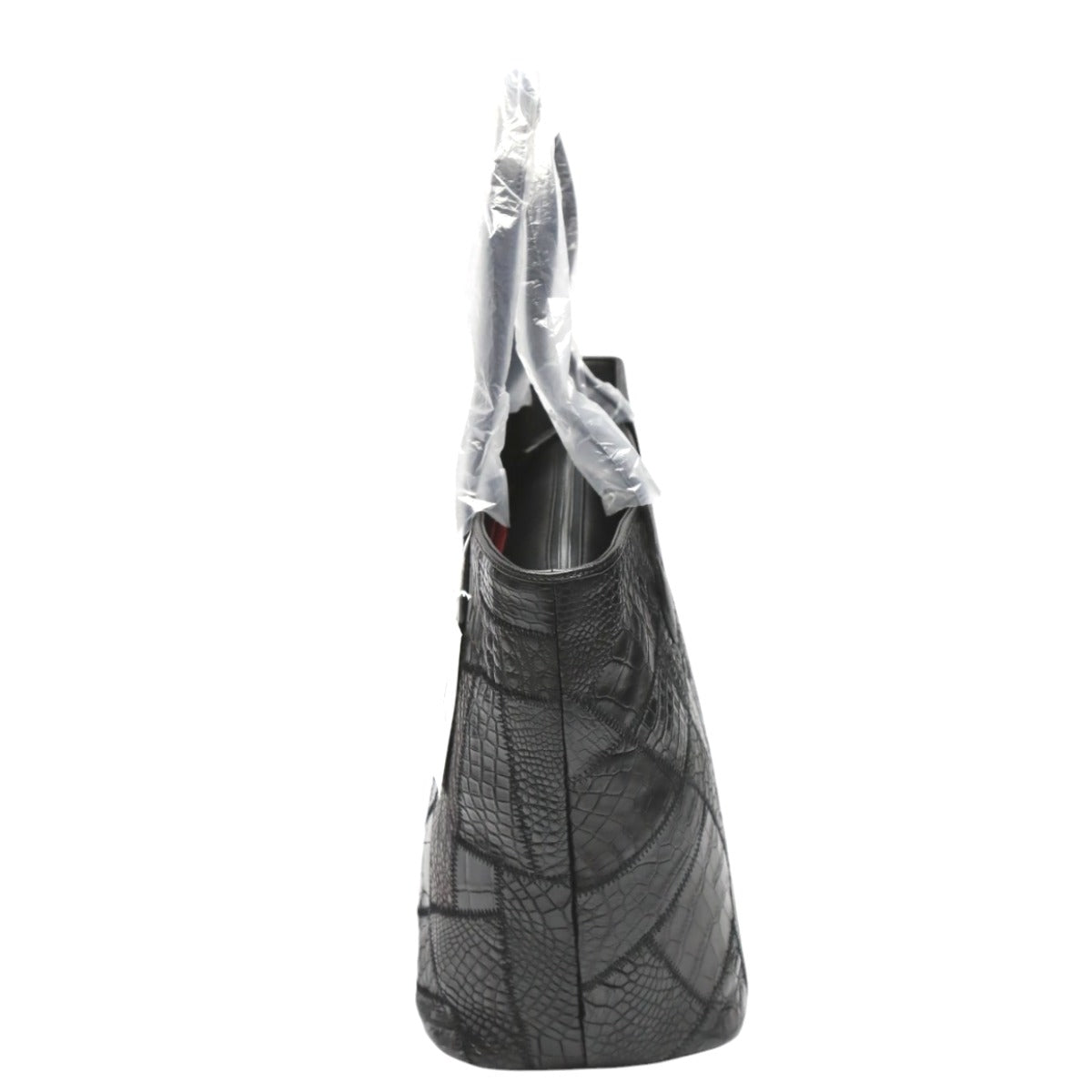クロコダイル CROCODILE トートバッグ
 天ファスナー パッチワーク 軽量 クロコダイル LB-7001BLACKM ブラック 【SS】