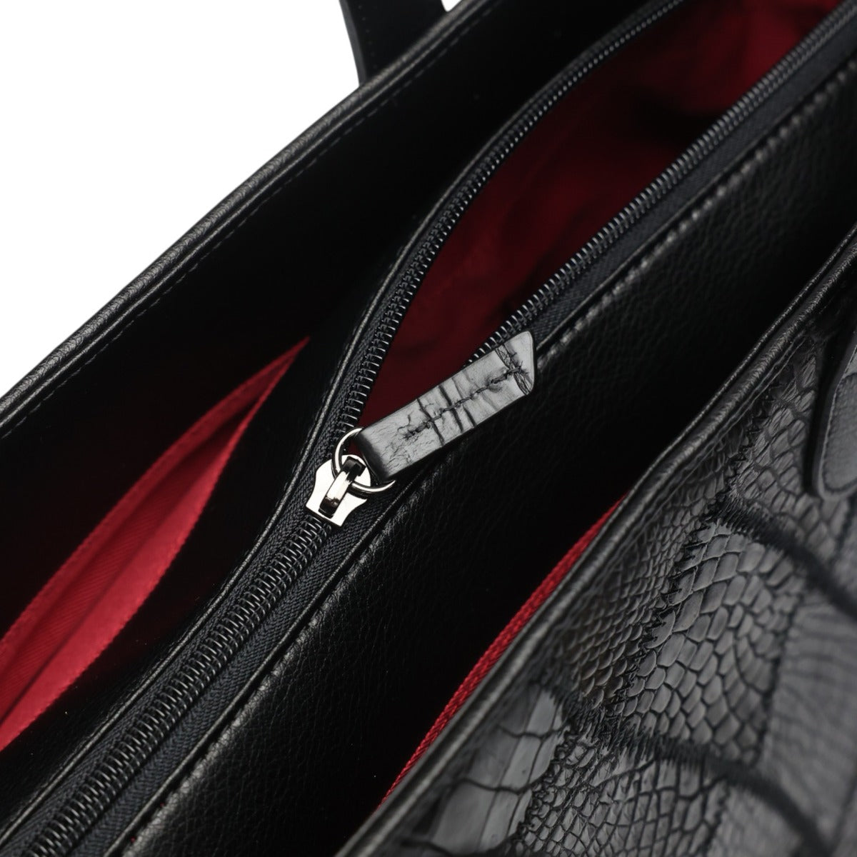 オーストリッチ ostrich トートバッグ
 ハンドバッグ ファスナー パッチワーク オーストリッチ LB-7001BLACKM ブラック 【SS】