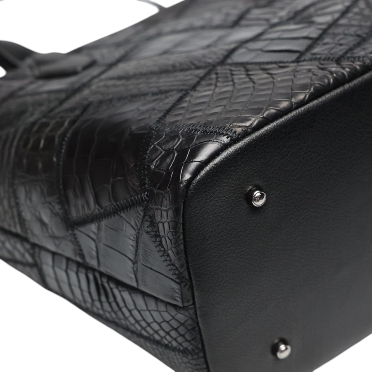 オーストリッチ ostrich トートバッグ
 ハンドバッグ ファスナー パッチワーク オーストリッチ LB-7001BLACKM ブラック 【SS】