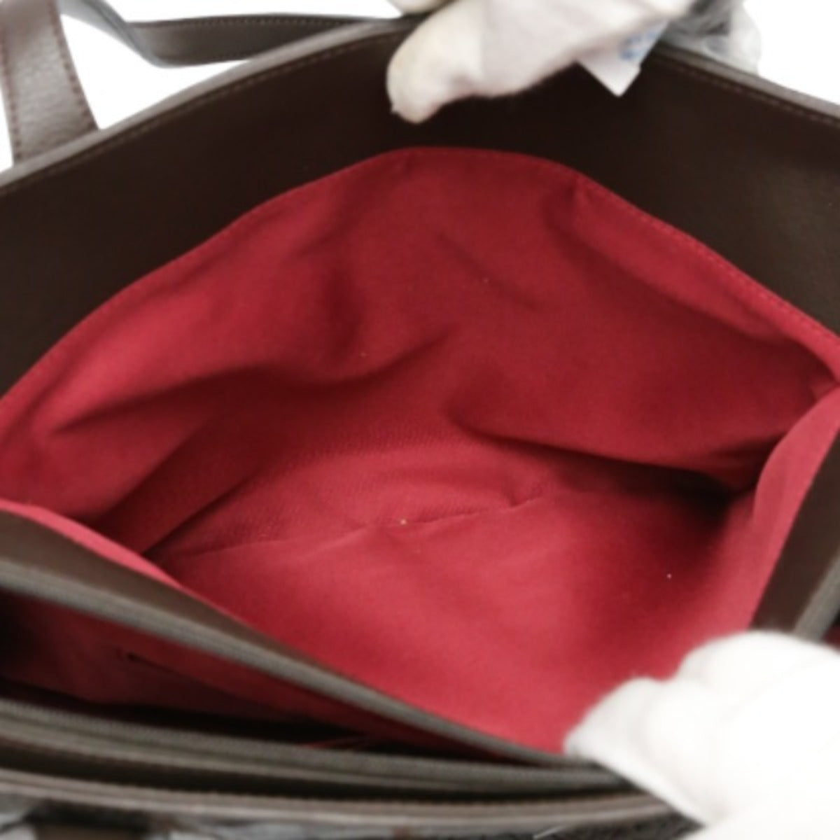 クロコダイル CROCODILE トートバッグ
 ショルダーバッグ ブラウン パッチワーク 天ファスナー クロコダイル LB-7001 ニコチン 【H】