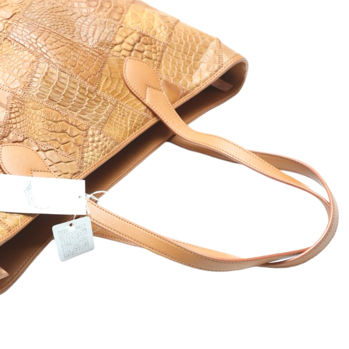 CROCODILE Shoulder Bag
 
Tote bag with zipper on top and patchwork LB-7001 Cognac COGNAM [H] 