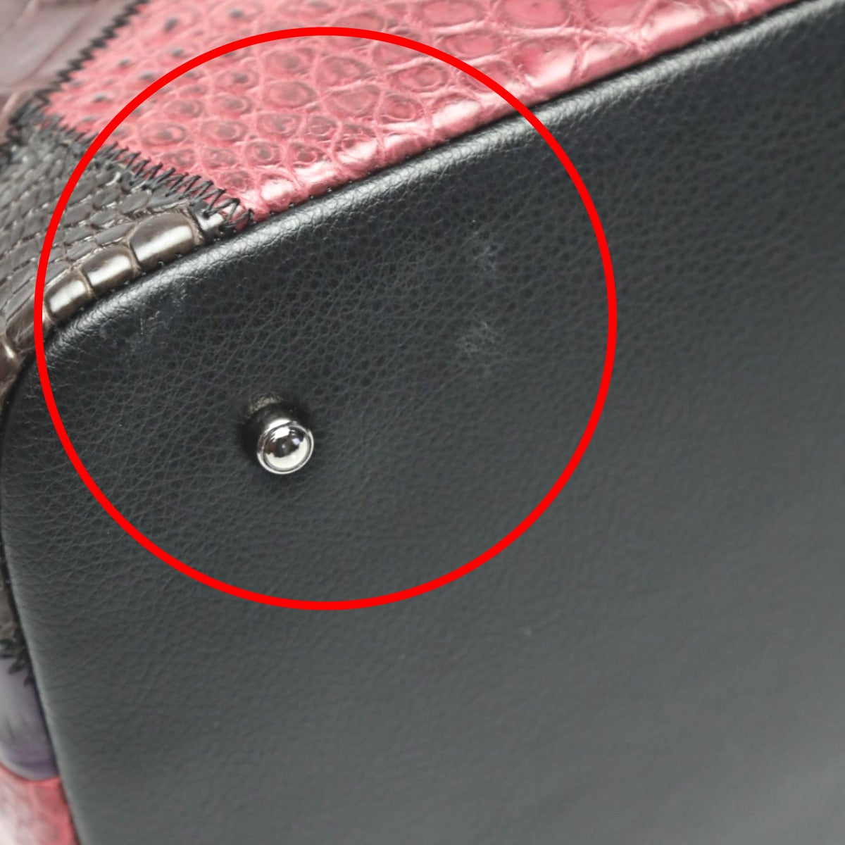 クロコダイル CROCODILE トートバッグ
 天ファスナー パッチワーク 軽量 クロコダイル LB-7001 マルチカラー 【SS】