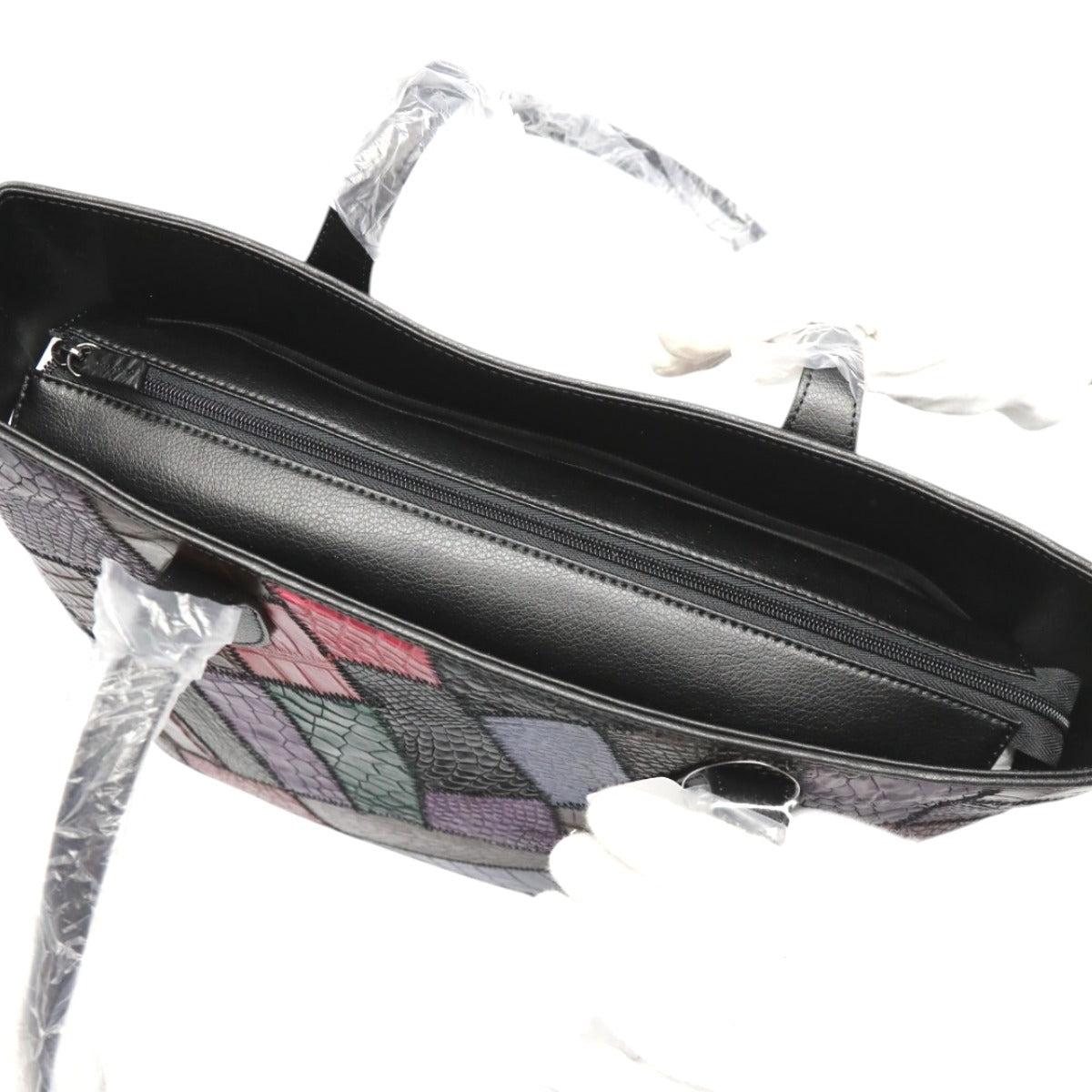 クロコダイル CROCODILE トートバッグ
 天ファスナー パッチワーク 軽量 クロコダイル LB-7001 マルチカラー 【SS】