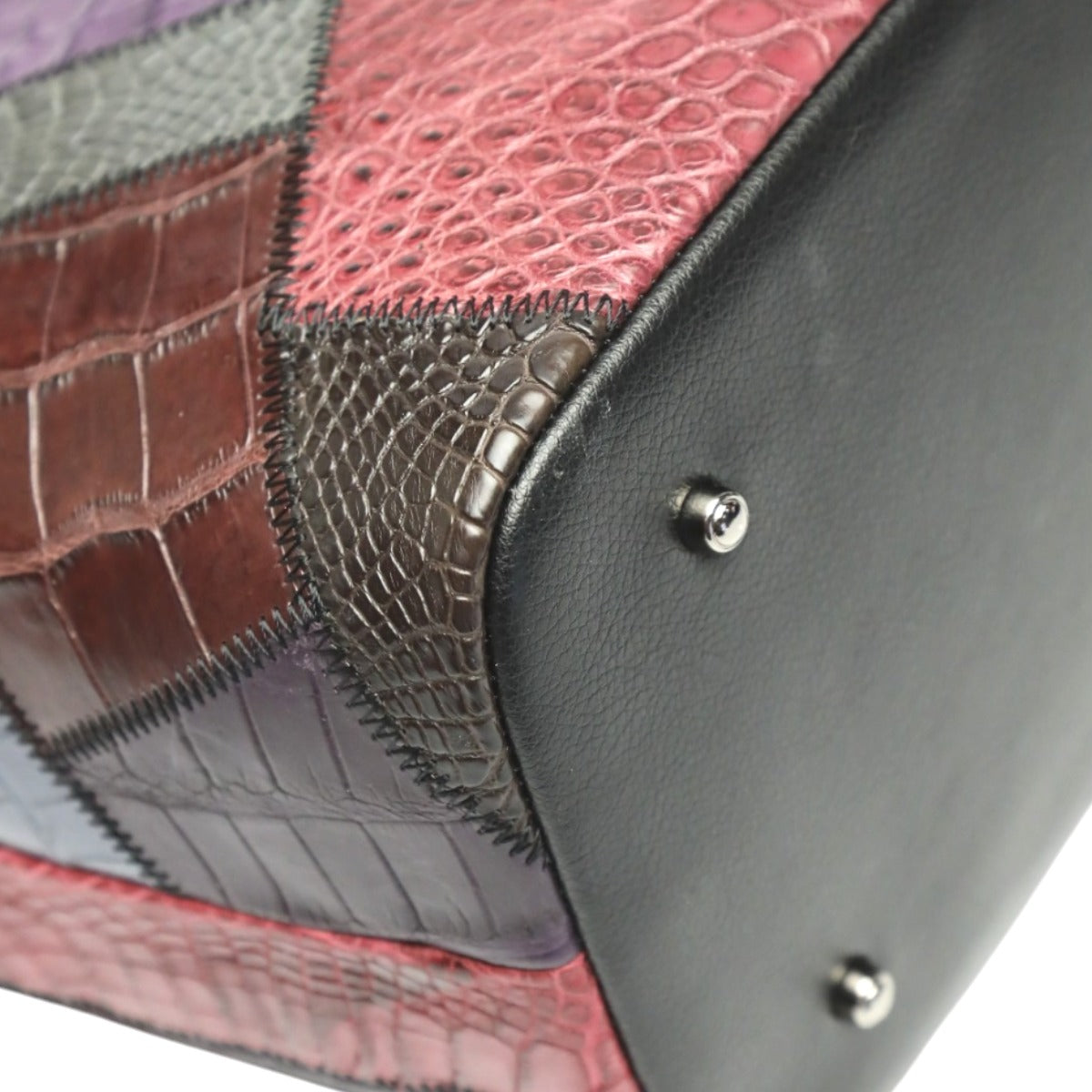 クロコダイル CROCODILE トートバッグ
 天ファスナー パッチワーク 軽量 クロコダイル LB-7001 マルチカラー 【SS】