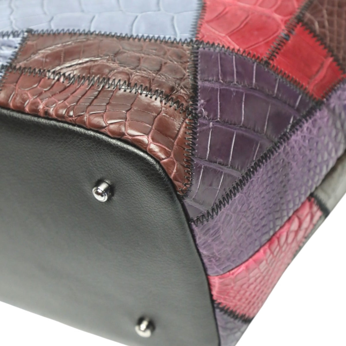 クロコダイル CROCODILE トートバッグ
 天ファスナー パッチワーク 軽量 クロコダイル LB-7001 マルチカラー 【SS】