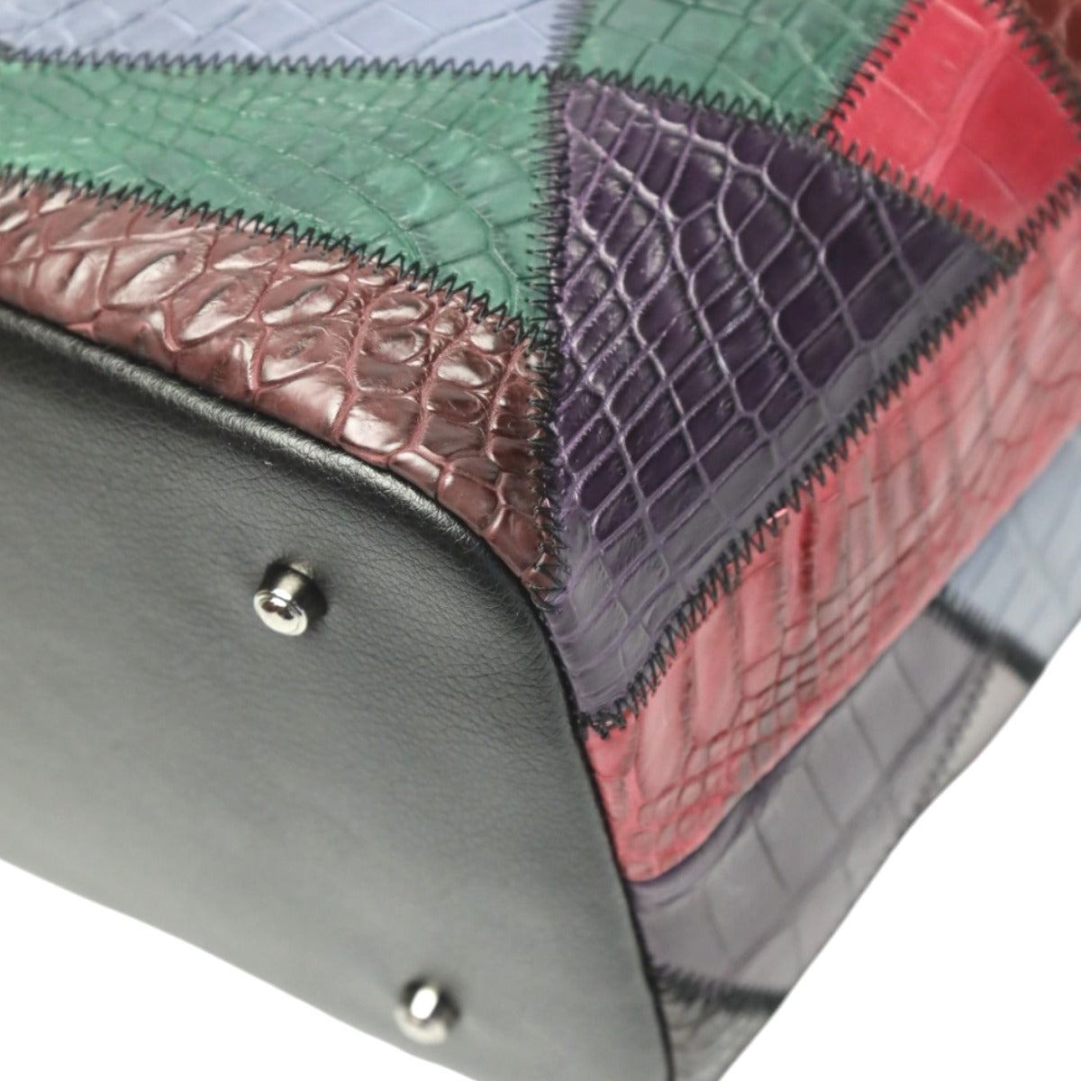 クロコダイル CROCODILE トートバッグ
 天ファスナー パッチワーク 軽量 クロコダイル LB-7001 マルチカラー 【SS】