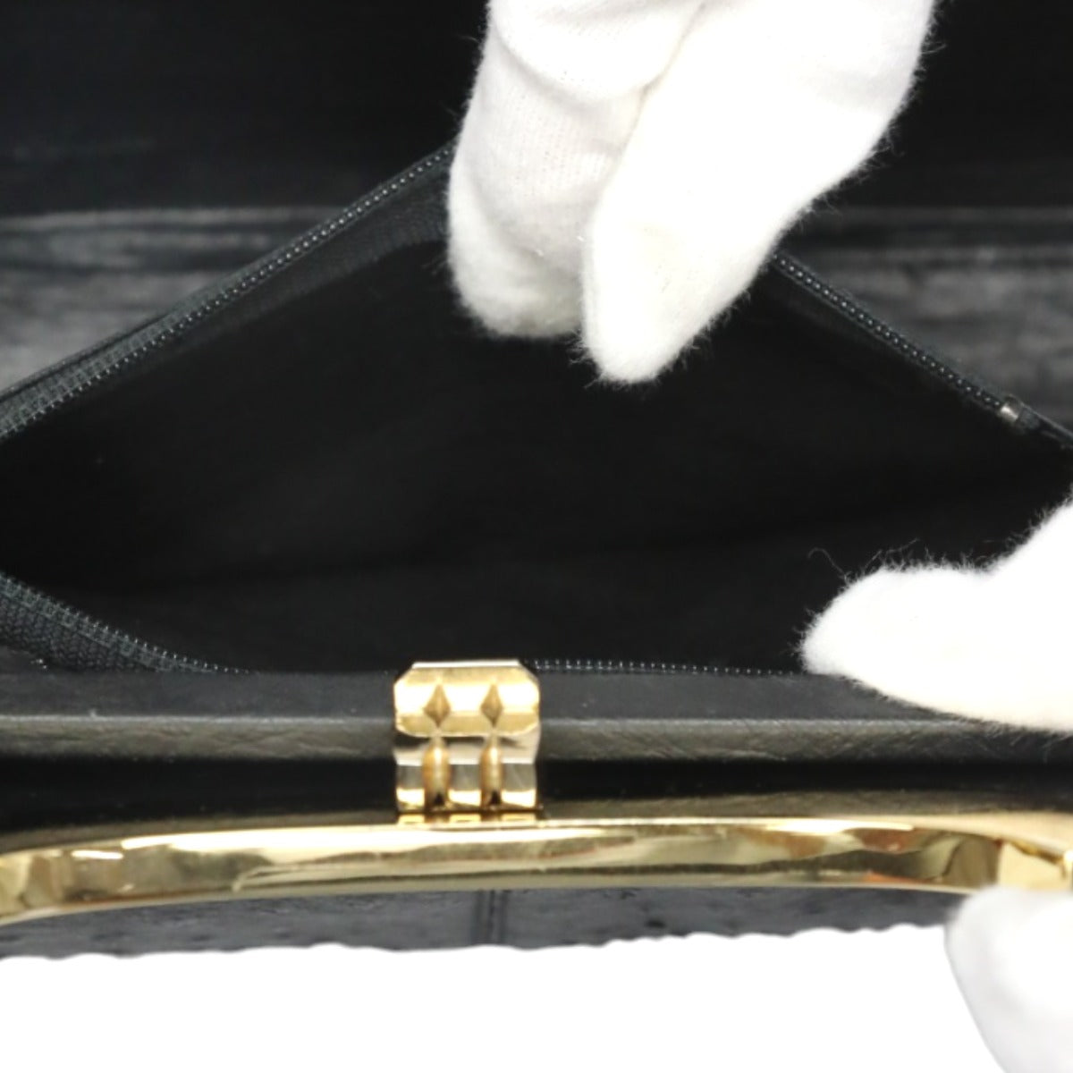 オーストリッチ ostrich ハンドバッグ
 フルポイント オーストリッチ ゴールド金具 オーストリッチ ブラック 【H】
 【中古】