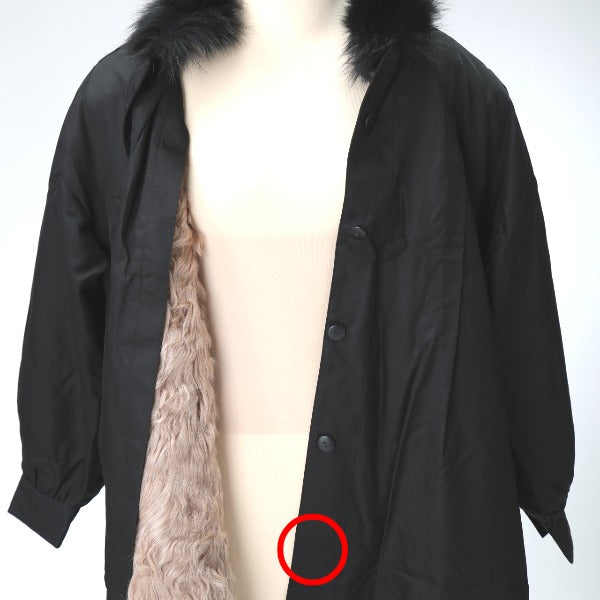 Fur Coat Other Outerwear
 Kanebo Silk Coat Rabbit Fur Black [H]
 【second hand】 