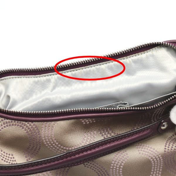 Coach handbags
 2way shoulder bag Op Art leather F20031 Brown [SS]
 【second hand】 