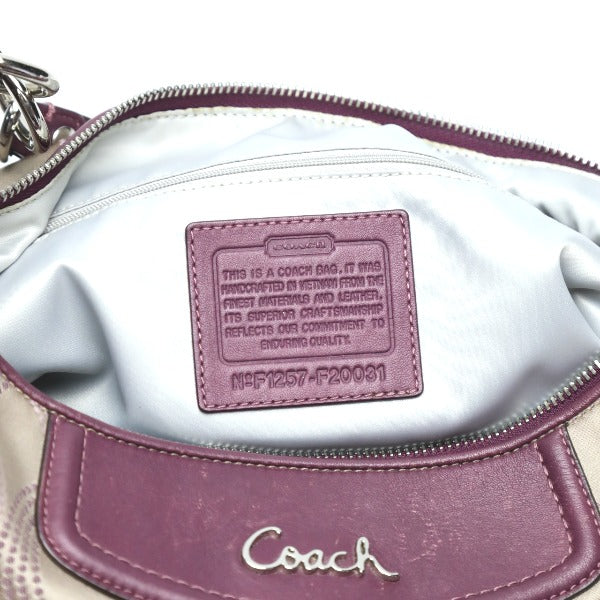Coach handbags
 2way shoulder bag Op Art leather F20031 Brown [SS]
 【second hand】 