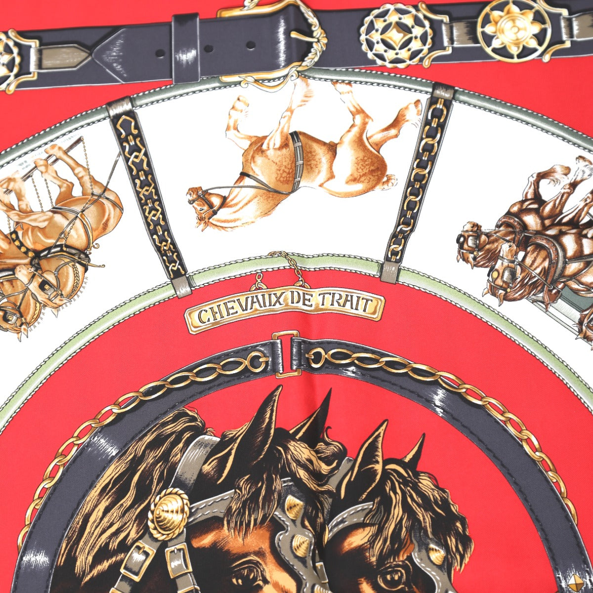 エルメス HERMES スカーフ
 プリーツスカーフ シルク100％ シルク レッド 【SS】
 【中古】