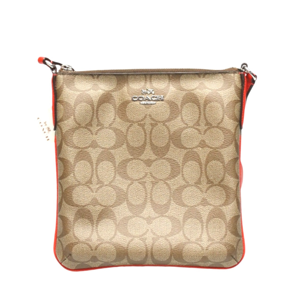 コーチ COACH ショルダーバッグ
 斜めがけ CCキャンバス シグネチャー レザー F35940 ブラウン 【SS】
 【中古】