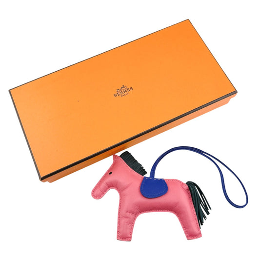 エルメス HERMES キーホルダー
 バッグチャーム アニョーミロ ロデオGM ラムスキン ローズアザレ 【SS】
 【中古】