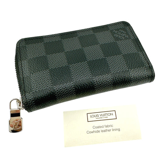 ルイヴィトン LOUIS VUITTON コインケース
 コインケース ダミエ ジッピーコインパース ダミエグラフィットキャンバス N63076 ブラック LV
 【SS】
 【中古】