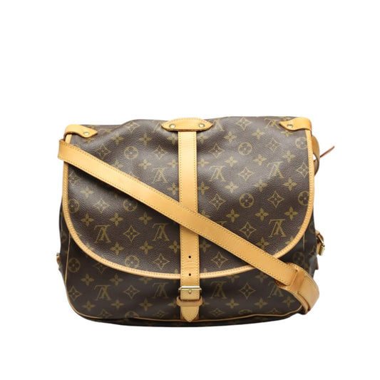 ルイヴィトン LOUIS VUITTON ショルダーバッグ
 ショルダーバッグ モノグラム ソミュール35 モノグラムキャンバス M42254 ブラウン LV
 【SS】
 【中古】