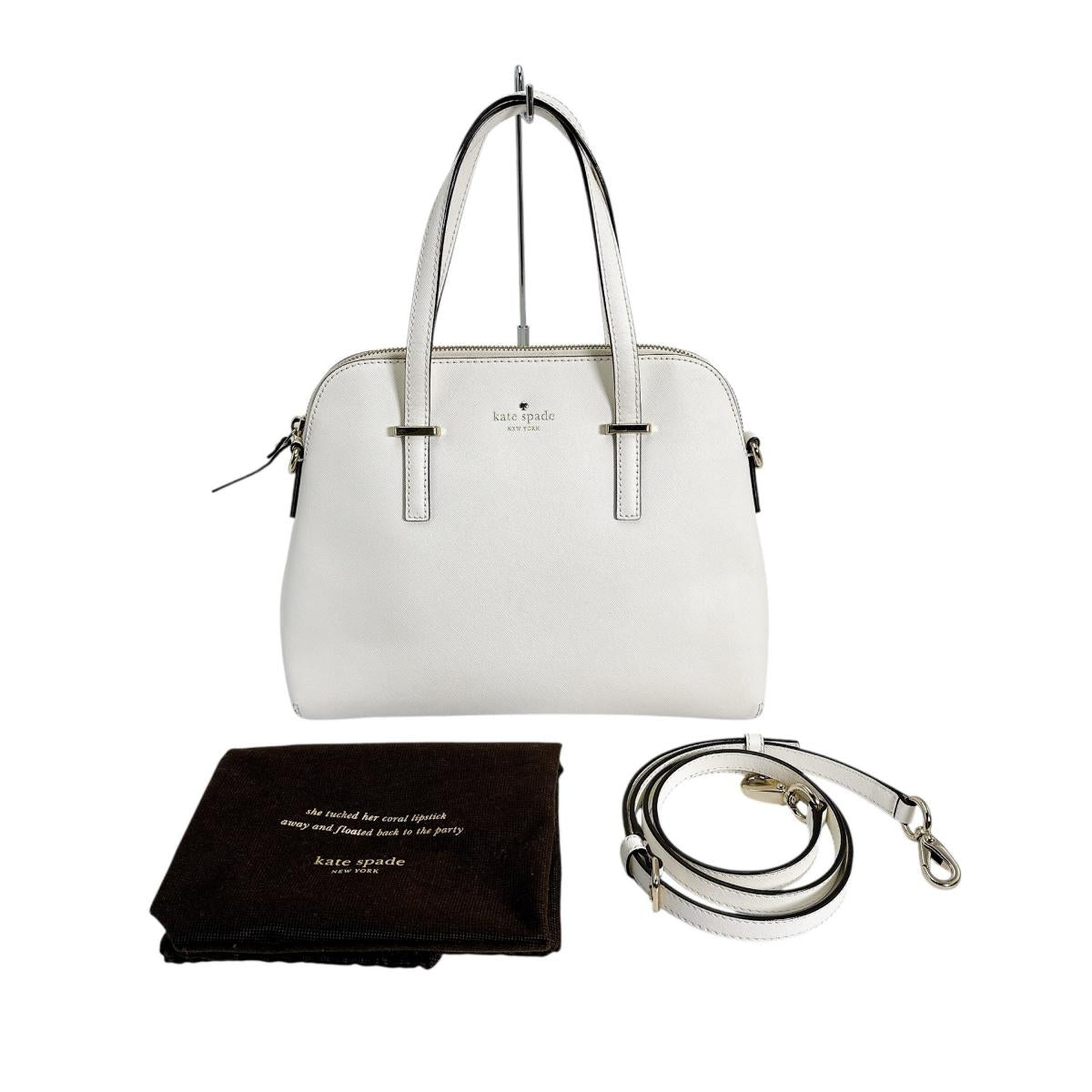ケイトスペード Kate Spade ハンドバッグ
 2wayバッグ ショルダーバッグ 牛革 PXRU4471 ホワイト 【SS】
 【中古】