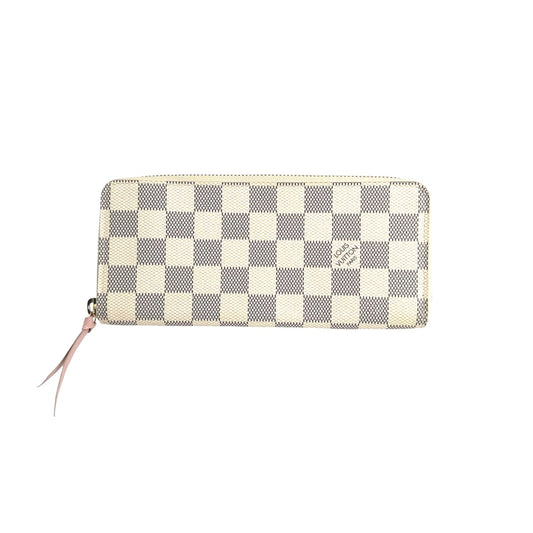 ルイヴィトン LOUIS VUITTON 長財布
 ポルトフォイユクレマンス ダミエアズール ラウンドファスナー ダミエアズールキャンバス N61264 ローズバレリーヌ LV
 【SS】
 【中古】