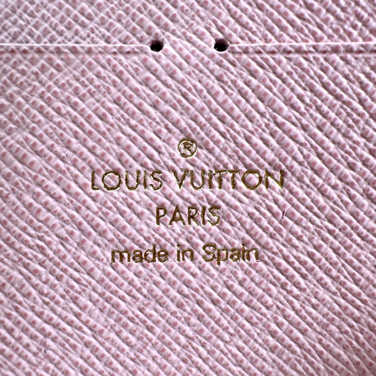 ルイヴィトン LOUIS VUITTON 長財布
 ポルトフォイユクレマンス ダミエアズール ラウンドファスナー ダミエアズールキャンバス N61264 ローズバレリーヌ LV
 【SS】
 【中古】