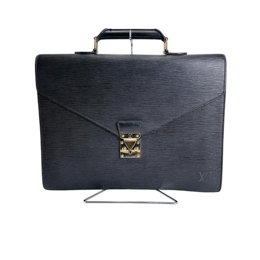 ルイヴィトン LOUIS VUITTON ビジネスバッグ
 ビジネスバッグ エピ セルヴィエット・アンバサダー エピレザー M54412 ブラック LV
 【SS】
 【中古】