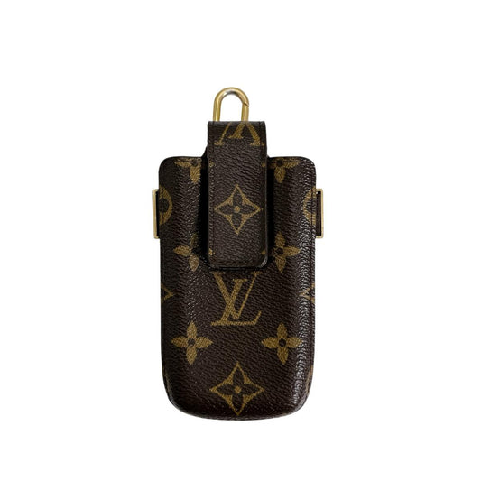ルイヴィトン LOUIS VUITTON その他ファッション雑貨
 携帯電話ケース モノグラム エテュイ・テレフォン インターナショナル モノグラムキャンバス M63064 ブラウン LV
 【SS】
 【中古】