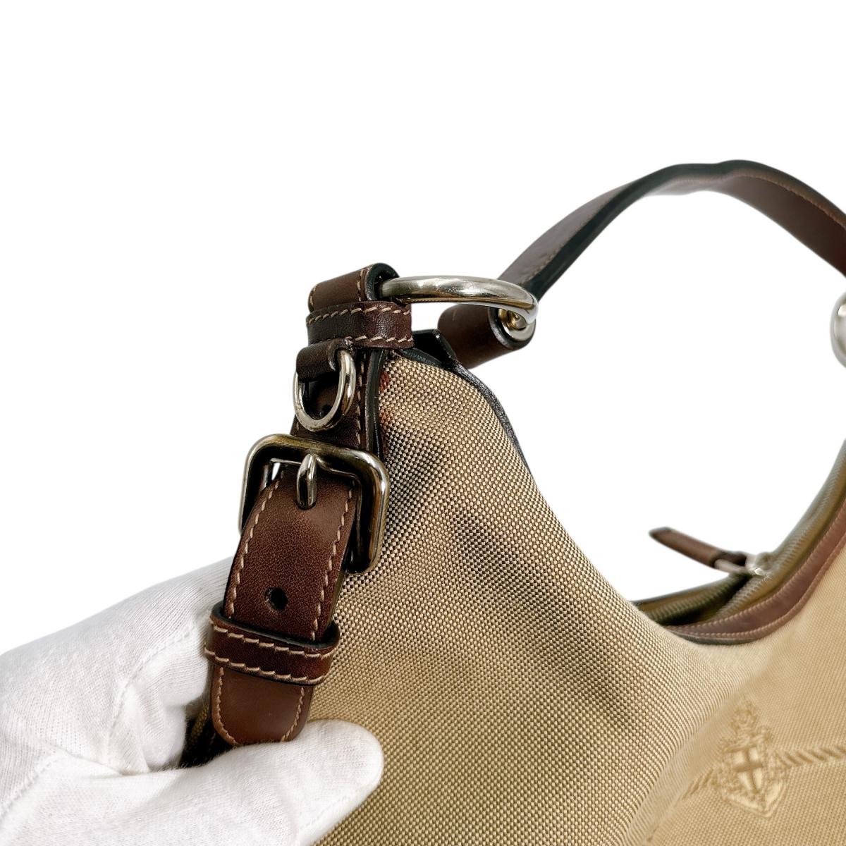 プラダ PRADA ハンドバッグ
 ワンショルダー ロゴジャガード BR3423 カーキ 【SS】
 【中古】