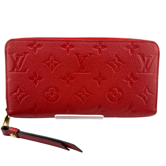 ルイヴィトン LOUIS VUITTON 長財布
 ラウンドファスナー モノグラムアンプラント ジッピーウォレット モノグラムアンプラント M60547 レッド LV
 【SS】
 【中古】