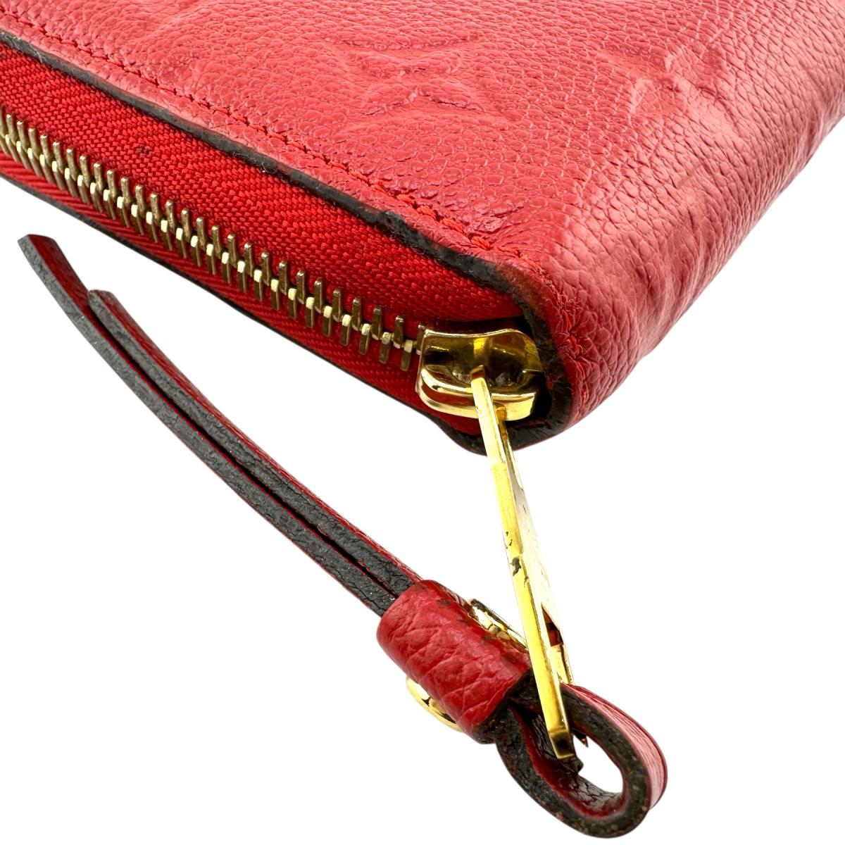 ルイヴィトン LOUIS VUITTON 長財布
 ラウンドファスナー モノグラムアンプラント ジッピーウォレット モノグラムアンプラント M60547 レッド LV
 【SS】
 【中古】