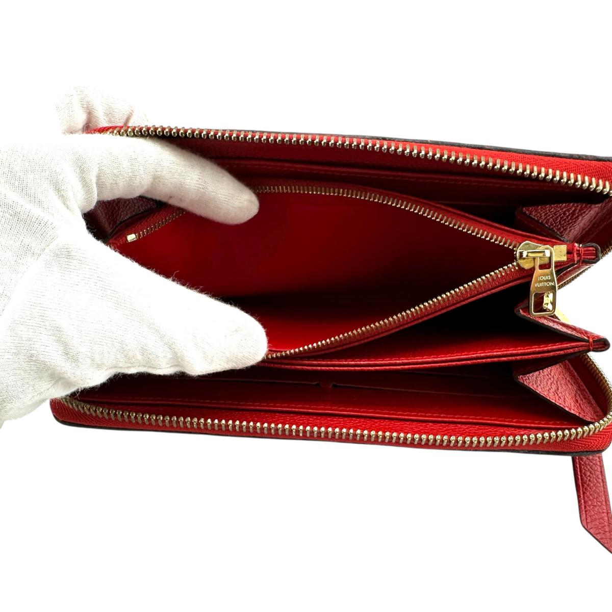ルイヴィトン LOUIS VUITTON 長財布
 ラウンドファスナー モノグラムアンプラント ジッピーウォレット モノグラムアンプラント M60547 レッド LV
 【SS】
 【中古】