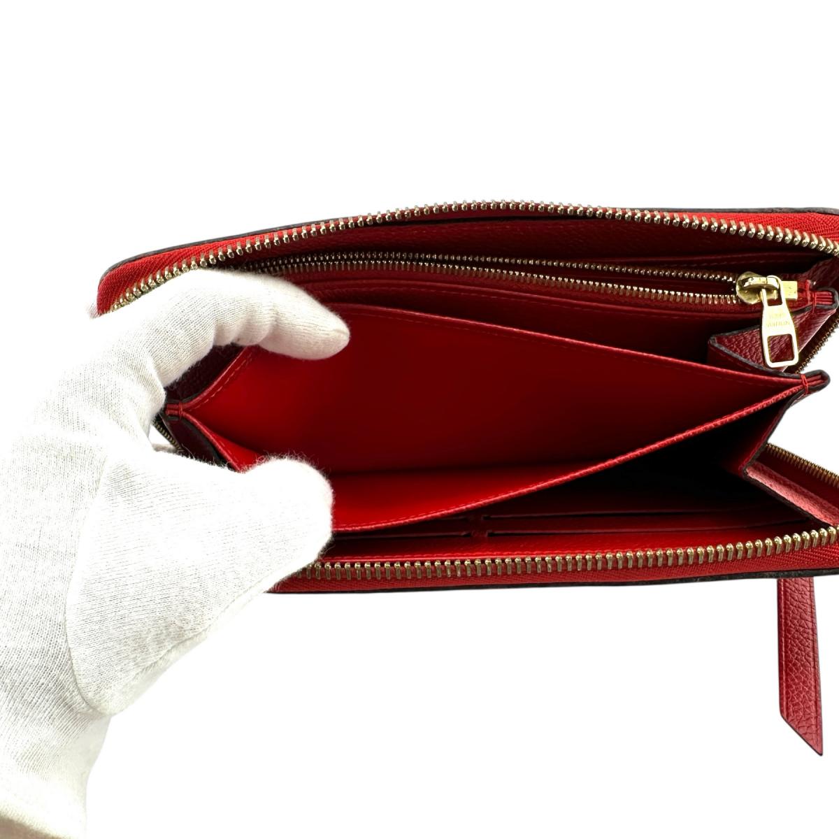 ルイヴィトン LOUIS VUITTON 長財布
 ラウンドファスナー モノグラムアンプラント ジッピーウォレット モノグラムアンプラント M60547 レッド LV
 【SS】
 【中古】