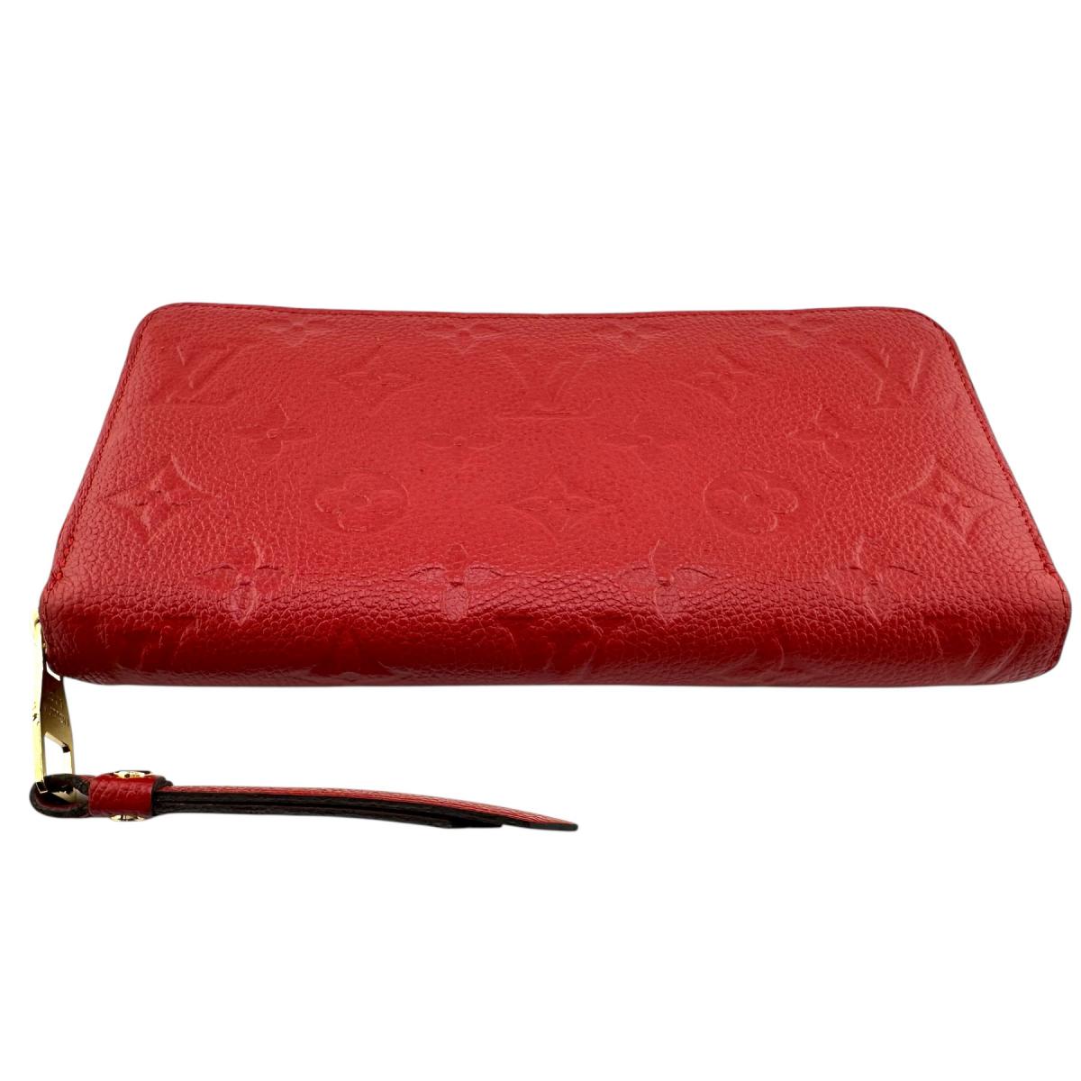 ルイヴィトン LOUIS VUITTON 長財布
 ラウンドファスナー モノグラムアンプラント ジッピーウォレット モノグラムアンプラント M60547 レッド LV
 【SS】
 【中古】