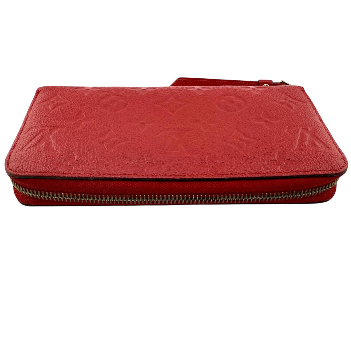 ルイヴィトン LOUIS VUITTON 長財布
 ラウンドファスナー モノグラムアンプラント ジッピーウォレット モノグラムアンプラント M60547 レッド LV
 【SS】
 【中古】