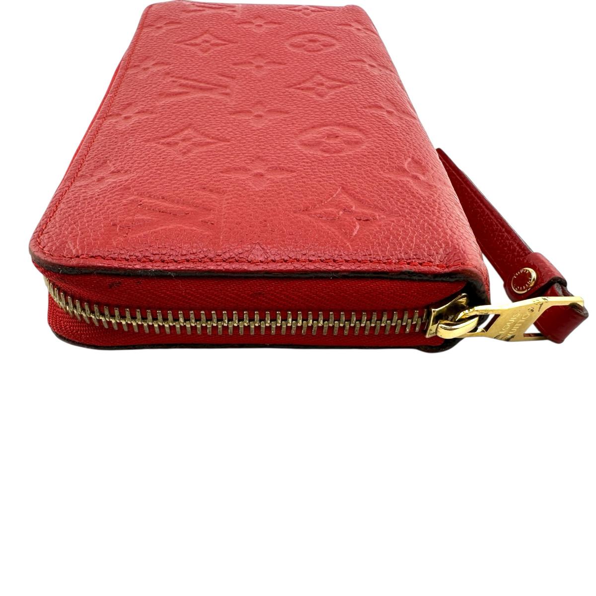ルイヴィトン LOUIS VUITTON 長財布
 ラウンドファスナー モノグラムアンプラント ジッピーウォレット モノグラムアンプラント M60547 レッド LV
 【SS】
 【中古】