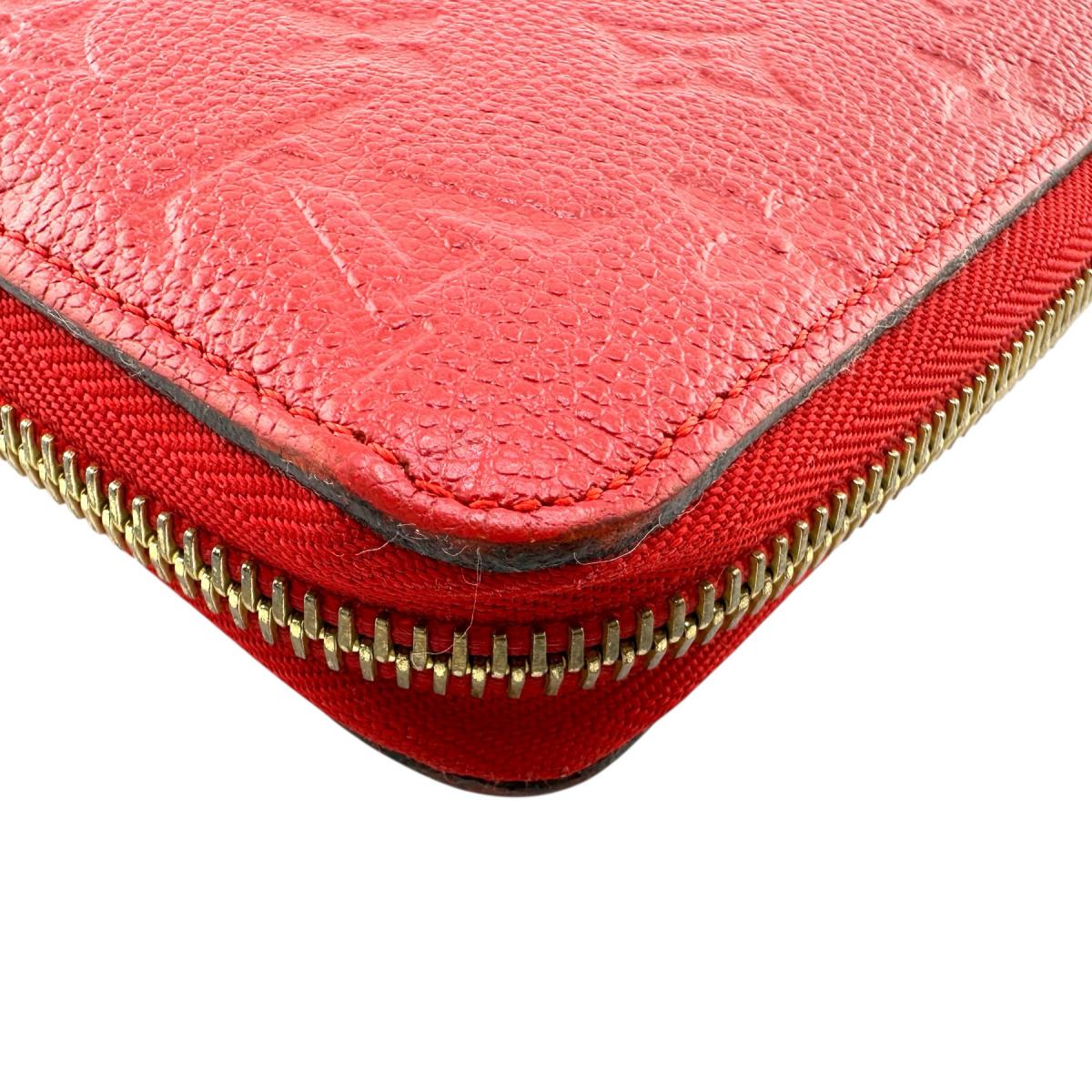 ルイヴィトン LOUIS VUITTON 長財布
 ラウンドファスナー モノグラムアンプラント ジッピーウォレット モノグラムアンプラント M60547 レッド LV
 【SS】
 【中古】