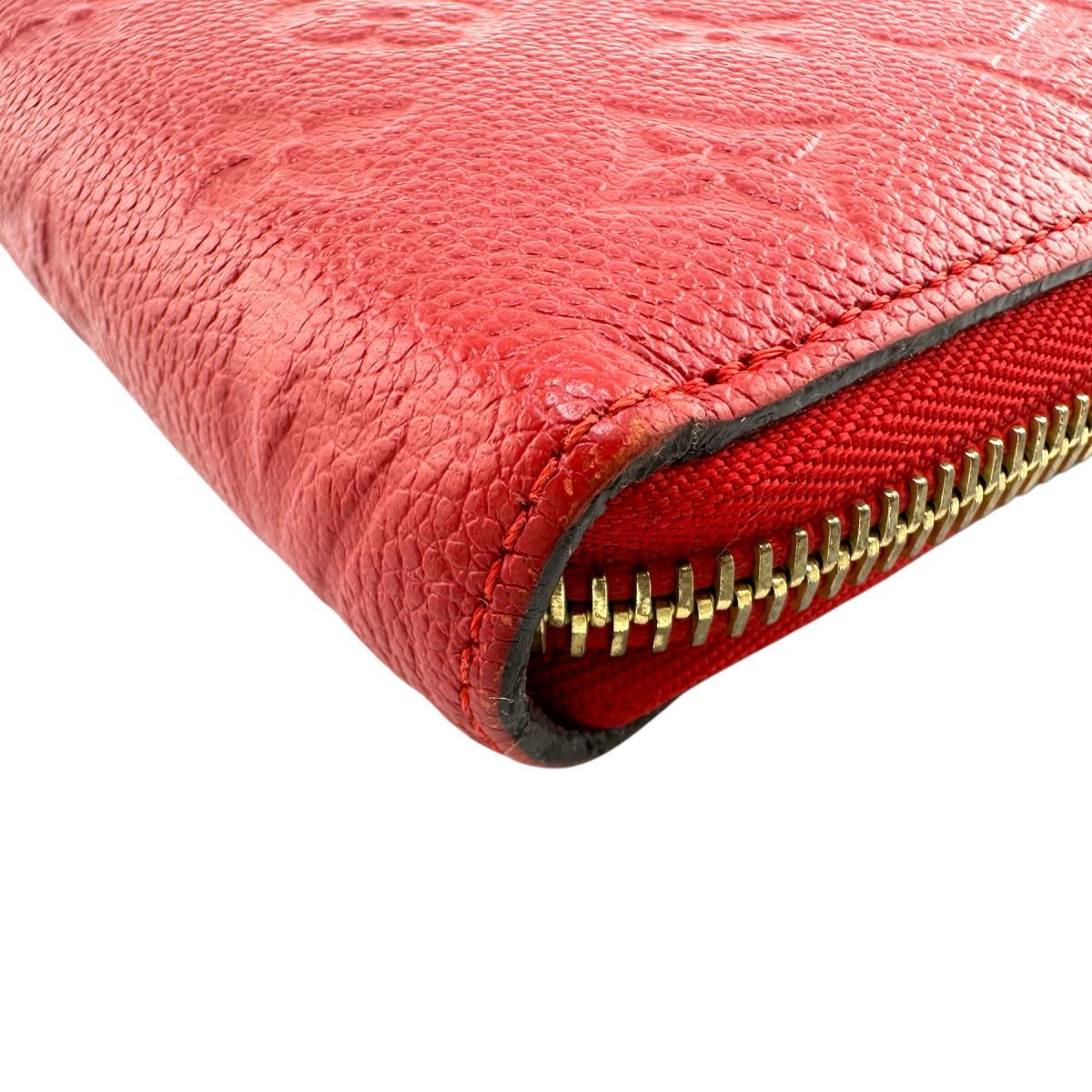 ルイヴィトン LOUIS VUITTON 長財布
 ラウンドファスナー モノグラムアンプラント ジッピーウォレット モノグラムアンプラント M60547 レッド LV
 【SS】
 【中古】