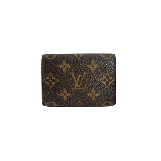 ルイヴィトン LOUIS VUITTON 名刺入れ
 カードケース LVモノグラム アンヴェロップ・カルト ドゥ ヴィジット モノグラムキャンバス M62920 ブラウン LV
 【SS】
 【中古】