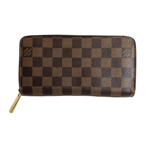ルイヴィトン LOUIS VUITTON 長財布
 長財布 ダミエ ジッピーウォレット ダミエキャンバス N41661 ブラウン LV
 【SS】
 【中古】