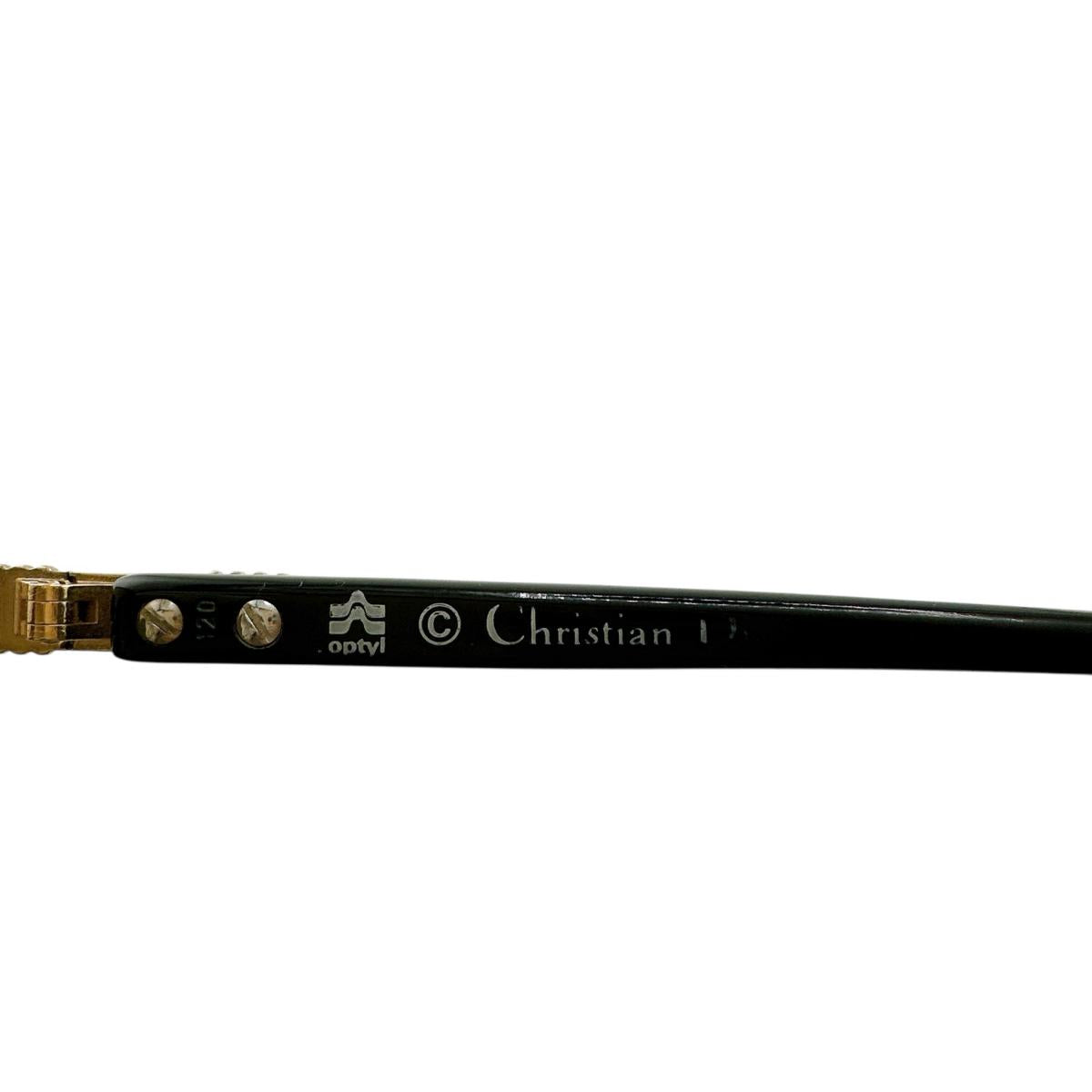 クリスチャンディオール Christian Dior サングラス
 サングラス 2250 49 プラスチック ブラック×ゴールド 【SS】
 【中古】