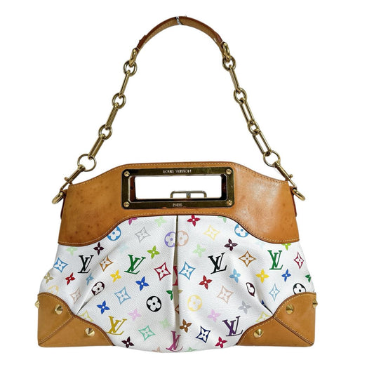 ルイヴィトン LOUIS VUITTON ハンドバッグ
 トートバッグ モノグラム・LVマルチ ジュディMM モノグラムマルチカラー M40255 ブロン LV
 【SS】
 【中古】