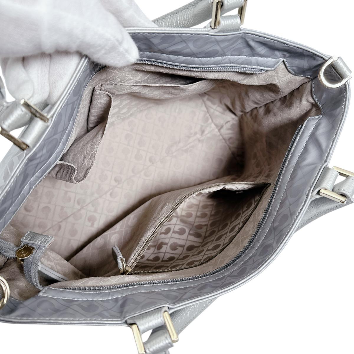 ゲラルディーニ GHERARDINI ハンドバッグ
 ハンドバッグ ソフティ PVC シルバー 【SS】
 【中古】