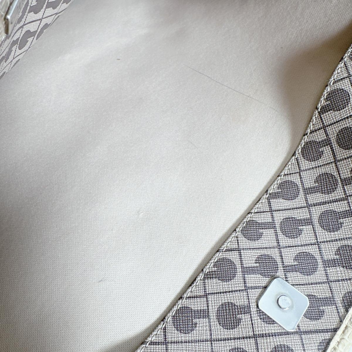 ゲラルディーニ GHERARDINI ハンドバッグ
 ハンドバッグ ソフティ PVC ベージュ 【SS】
 【中古】