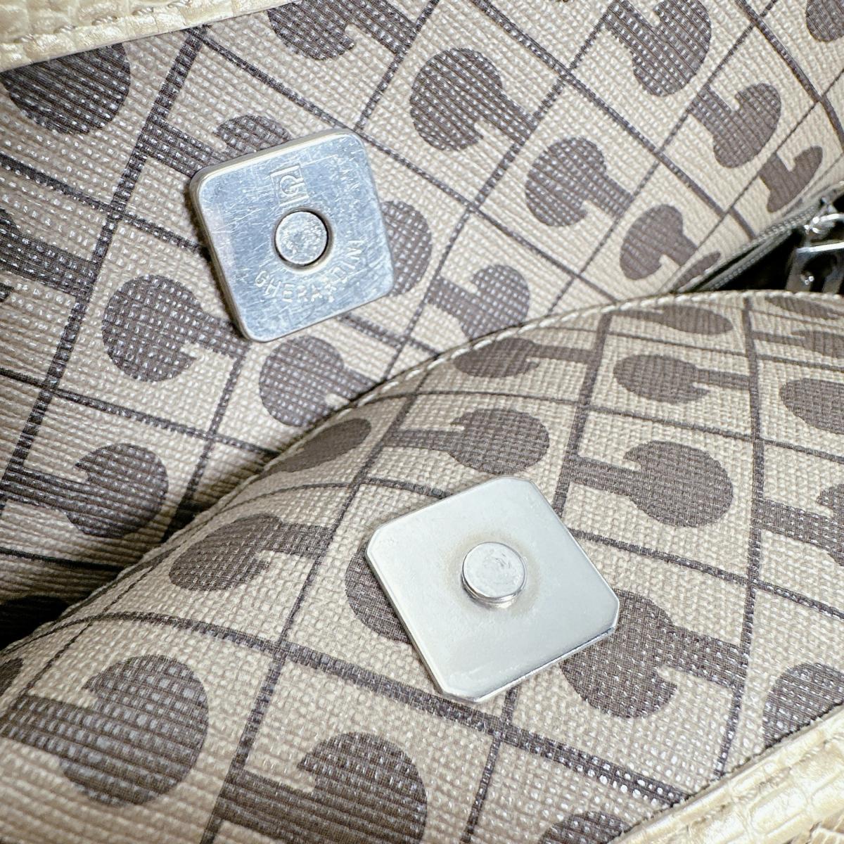 ゲラルディーニ GHERARDINI ハンドバッグ
 ハンドバッグ ソフティ PVC ベージュ 【SS】
 【中古】