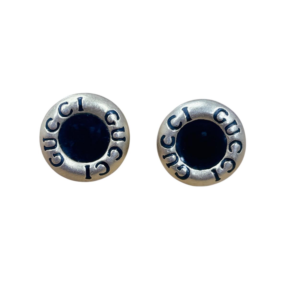 グッチ GUCCI イヤリング
 アクセサリー ロゴ入り 大ぶり GP ゴールド 【SS】
 【中古】